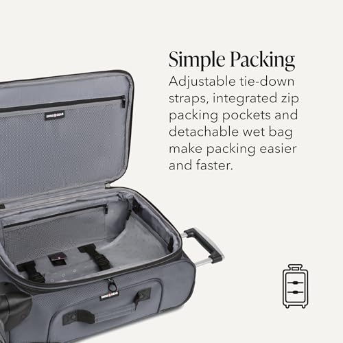 Sion Softside Expandable Spinner Luggage Durable Lightweight Travel Suitcase (3 Count)