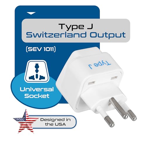 Switzerland Travel Plug Adapter (3 Count)