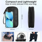 PU Leather Cable Organizer Double Layer Travel Pouch