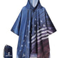 Adult Rain Poncho Waterproof Hooded Raincoat Lightweight Packable