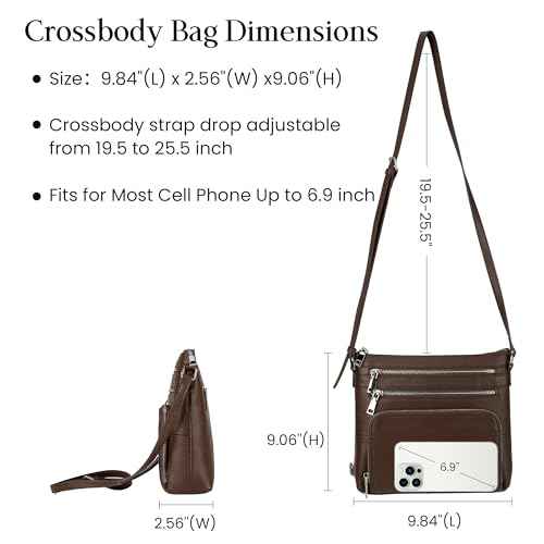 Genuine Leather Crossbody Bags for Women Anti