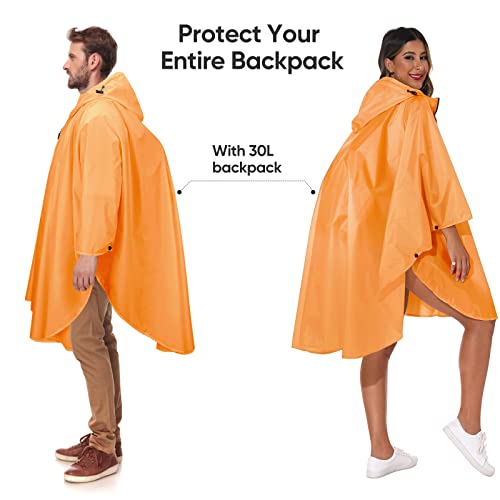 Rain Poncho for Adults with Zipper