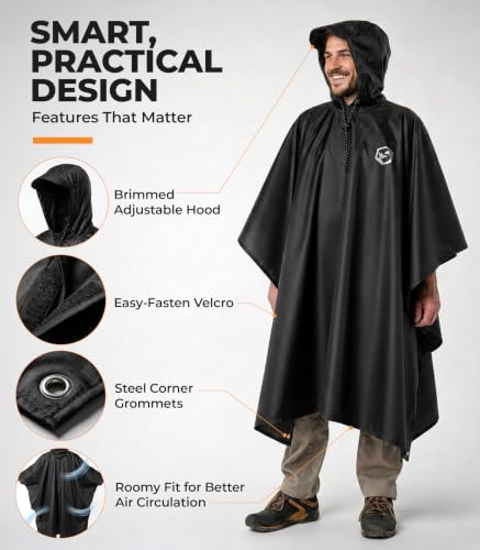 Rain Poncho for Adults