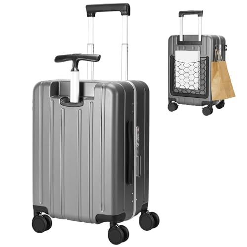 20" Carry On Luggage Double Handle Suitcase with Net Pocket