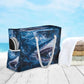 Large Beach Bags Totes Canvas Tote Shoulder Bag Soft Wave Water Resistant Bags for Gym Travel Daily Ocean