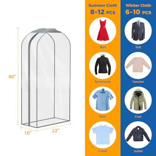 Garment Bags for Fur Coat Suit Bags for Closet Storage 40 in