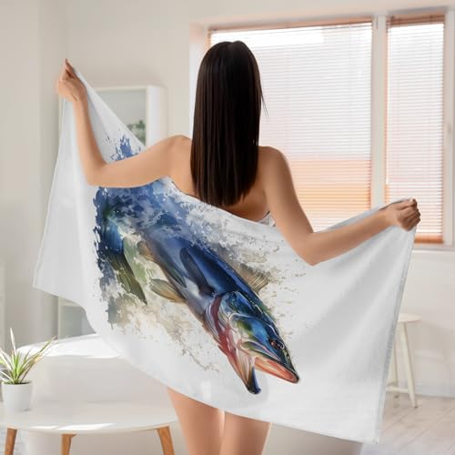 Bass Fish Beach Towel Blanket Fishing Towels