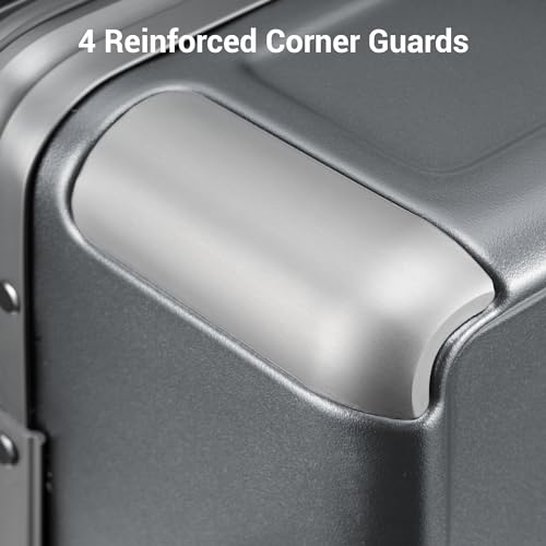 Zipperless Carry On Luggage Airline Approved with Aluminum Frame