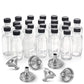 24 Pack 2 oz Small Clear Glass Bottles w (24 Count)