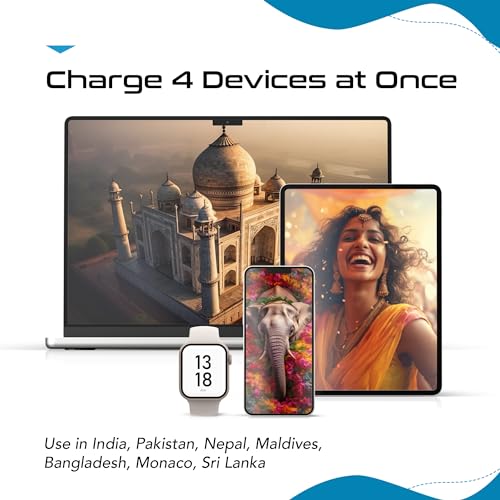 India Maldives Power Plug Adapter Travel Set