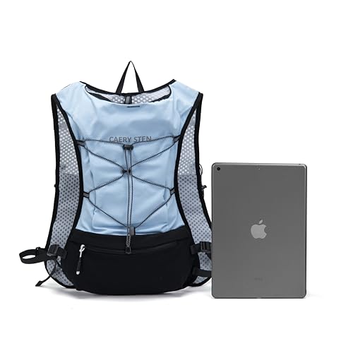 Lightweight Hydration Backpack Running Vest with 1.5L Water Bag（Light Blue