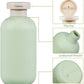 10 oz Plastic Travel Shampoo Bottles, Refillable Flip Cap Squeeze Bottles for Toiletries, Large Leakage-proof Travel Shampoo and Conditioner Container (Blue and Green)