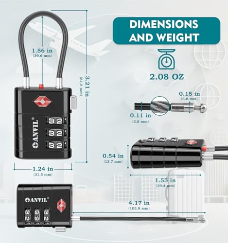 TSA Approved Luggage Locks (2 Count)