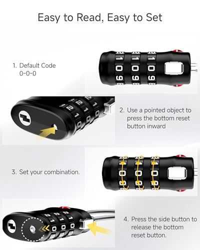 TSA Locks for Luggage (4 Count)