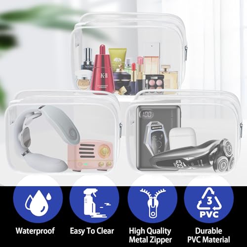 16 Pack Waterproof Cosmetic Bag TSA Approved Toiletry Bag (16 Count)