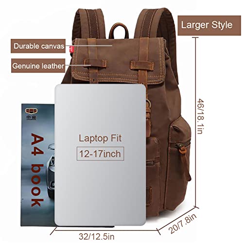 High Capacity Canvas Vintage Backpack