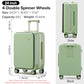 Checked Luggage with Cup Phone Holder and Charger Hard Shell Suitcases with Spinner Wheels