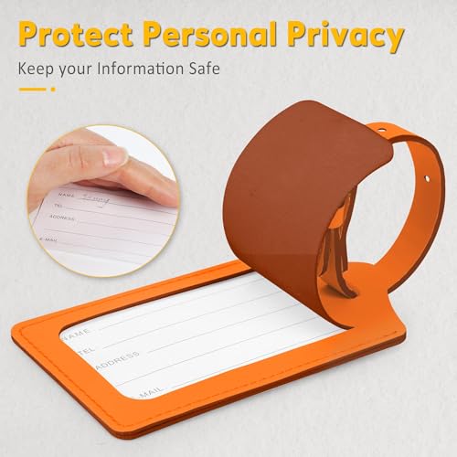 8 Pack Luggage Tags for Suitcases Airplane Travel Essentials (8 Count)