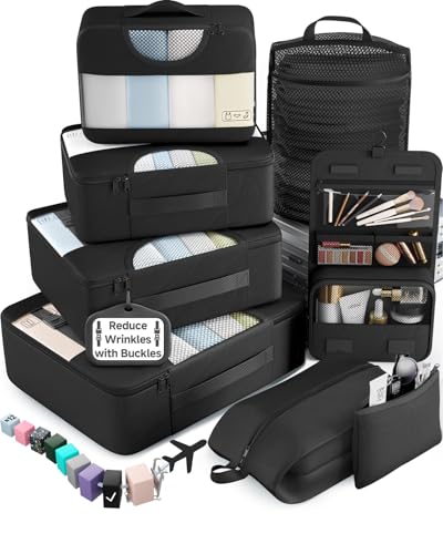 10 Set 8 Set Packing Cubes for Travel Essentials (8 Count)