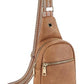 Crossbody Bags for Women PU Leather Cross Body Sling Bag for Woman Travel Camel Brown