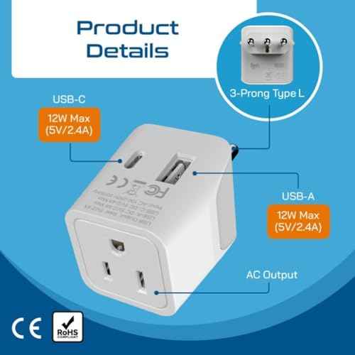 Italy Travel Plug Adapter