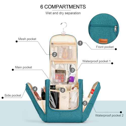 Travel Hanging Toiletry Bag for Women and Men