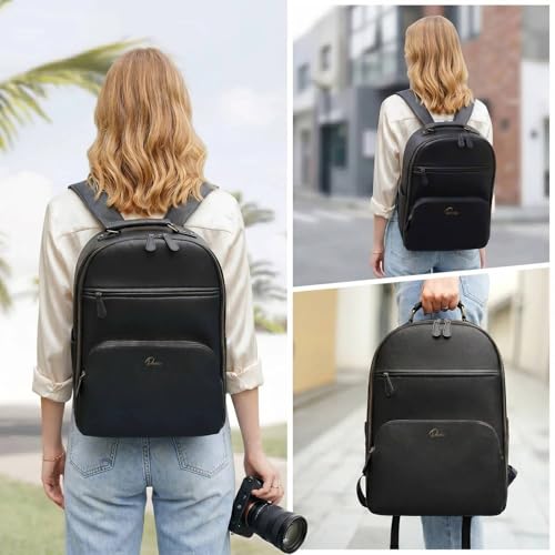 Camera Backpack Classic PU Leather for DSLR
