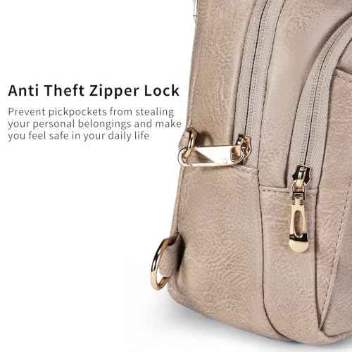 Crossbody Bags for Women Anti Theft Vegan Leather Sling Bag RFID Blocking Chest Bag for Travel