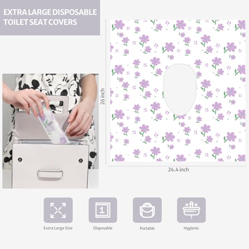 20 Pcs Toilet Seat Covers Disposable for Toddlers & Adults (20 Count)