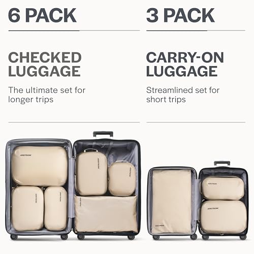 Ultralight Compression Packing Cubes for Travel (6 Count)
