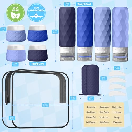 16Pack Travel Bottles for Toiletries (16 Count)