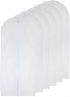 Dress Bags for Hanging Clothes 24'' x 54'' Long Dress Hanging Garment Bag White Breathable Garment Bags for Hanging Clothes Full Zipper Dust Cover for Storage Closet Pack of 6