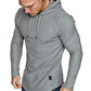 Mens Fashion Athletic Hoodies Sport Sweatshirt Solid Color Fleece Pullover Light Grey