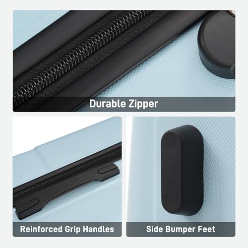 Luggage Set 6 Piece Carry on Hardcase Suitcase with Travel Bags (6 Count)