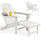Folding Adjustable Adirondack Chair with Footrest