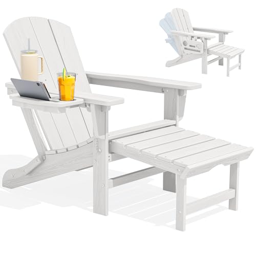 Folding Adjustable Adirondack Chair with Footrest