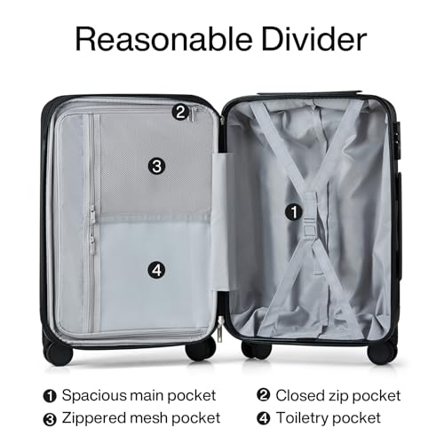 20 Inch Expandable Carry on Luggage 22x14x9 Airline Approved