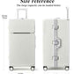 Super Large Aluminum Frame Zipperless Checked Luggage Front Pocket