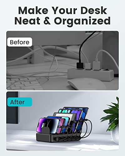 50W 6 Ports Multi Charger Station