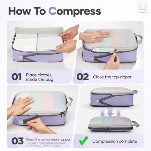 9 11 Set Compression Packing Cubes for Travel Essentials (9 Count)