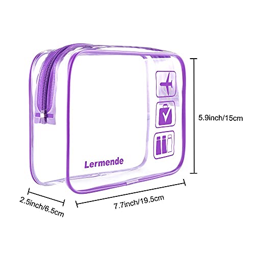 Clear Toiletry Bag TSA Approved Quart Size Travel Carry On (3 Count)
