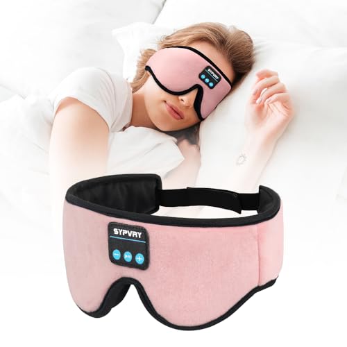 Bluetooth Sleep Mask Wireless Headphones 3D Bluetooth Eye Mask for Side Sleepers SYPVRY Blackout Eye Mask with Headphones Speaker for Airplane