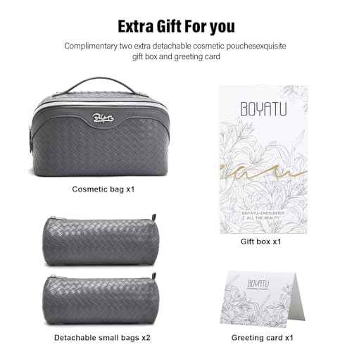 Travel Makeup Bag Cosmetic Bags for Women (3 Count)
