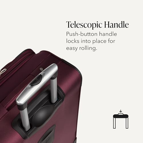 Sion Softside Expandable Spinner Luggage Durable Lightweight Travel Suitcase