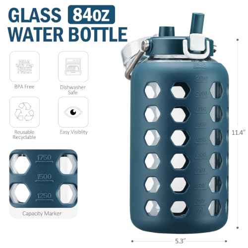 84 oz Glass Water Bottle