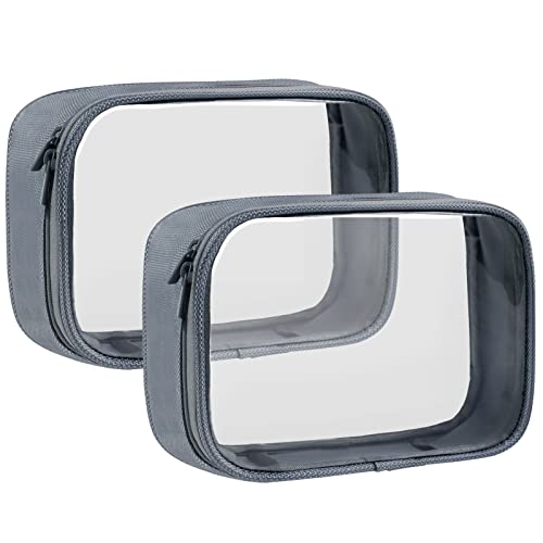 TSA Approved Toiletry Bag Clear Quart Size Travel Bags Makeup Bag (2 Count)