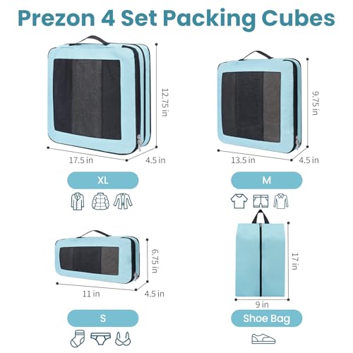Compression Packing Cubes for Travel (4 Count)