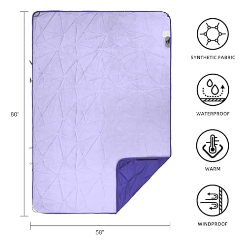 Large Waterproof Outdoor Blanket Thick Fleece 80" x 58"