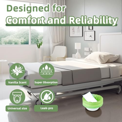 Bedside Commode Liners with Absorbent Pads