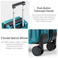 14 Inch Underseat Carry On Luggage with Wheels Hard Shell Suitcases Carry On Bag Lightweight Small Mini Suitcase Tsa Luggage for Travel. Caribbean Blue